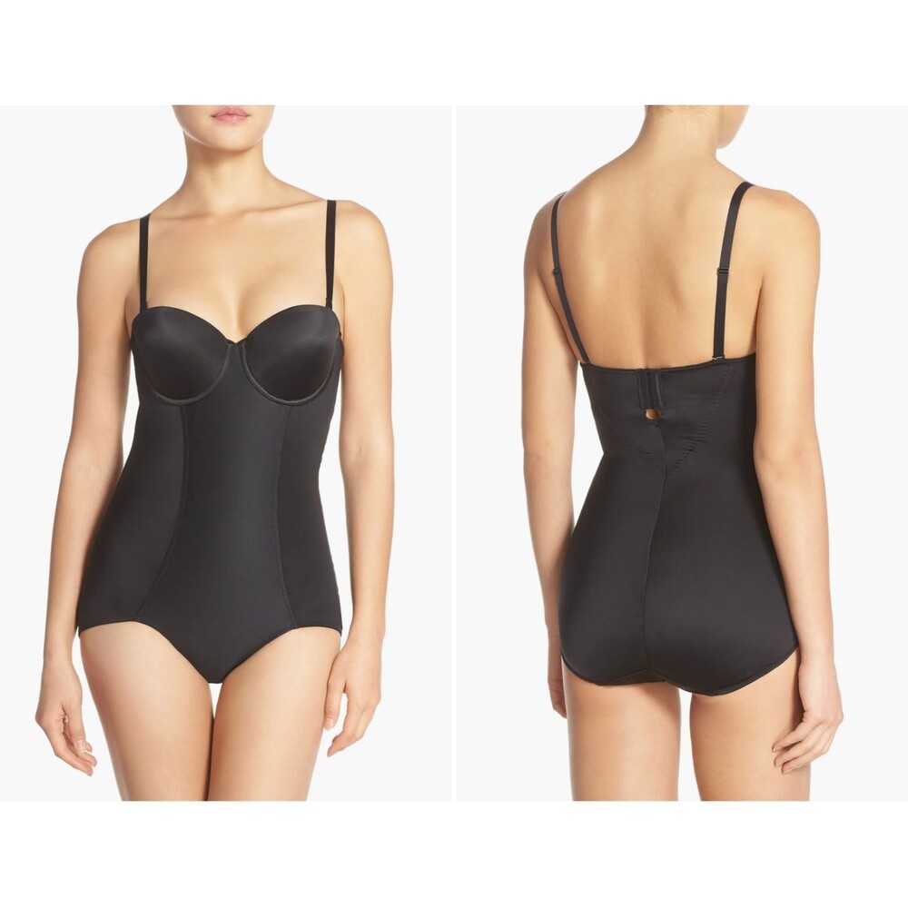 SPANX Boostie-Yay Slimming Body With Bra Top Bodysuit Black NWT S Style 1908